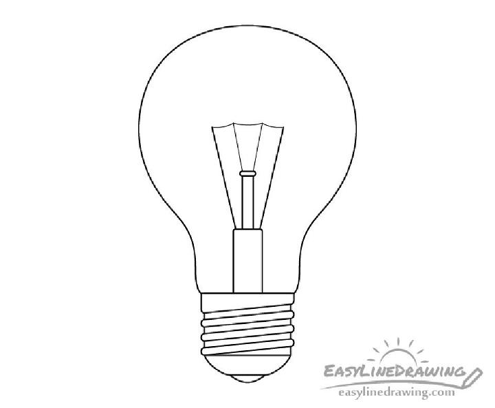Draw a Light Bulb in Eight Steps