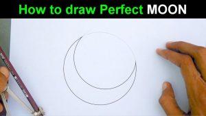 20 Easy Moon Drawing Ideas - How To Draw A Moon - Blitsy