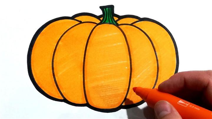 Draw a Pumpkin with Colored Markers