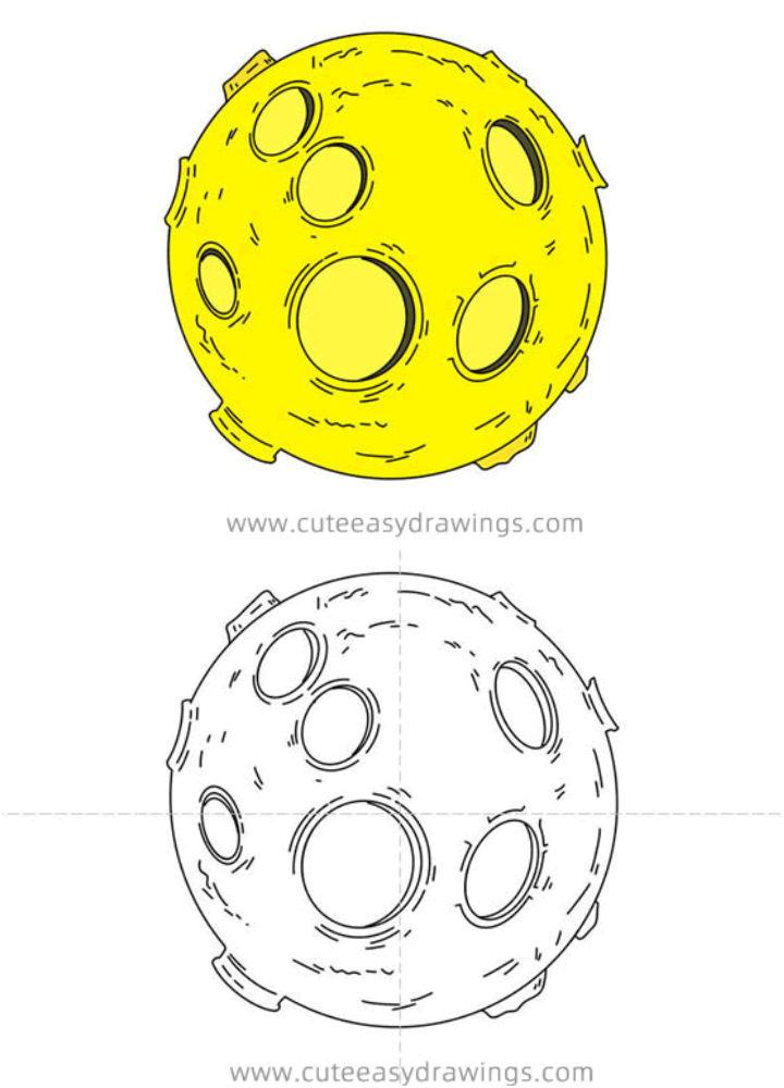 Draw a Realistic Moon for Kids