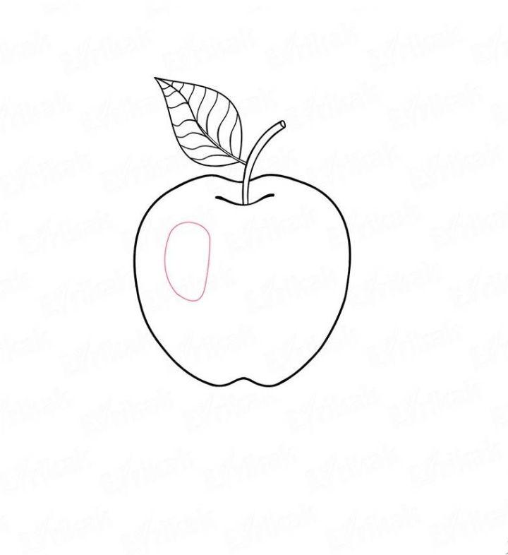 Draw an Apple with Leaf