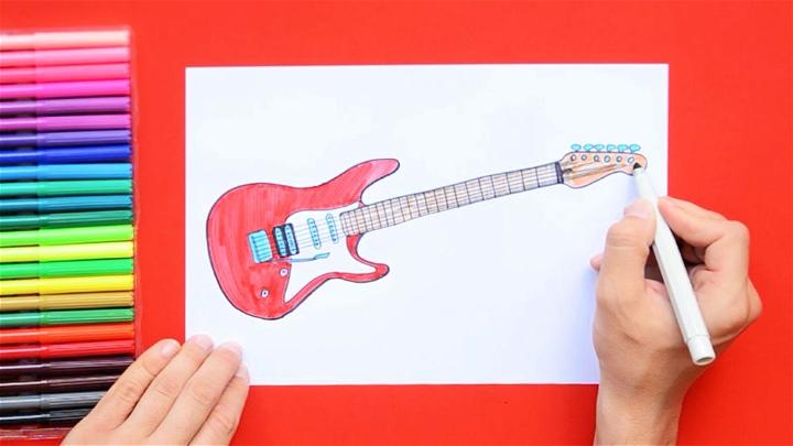 Draw an Electric Rock Guitar