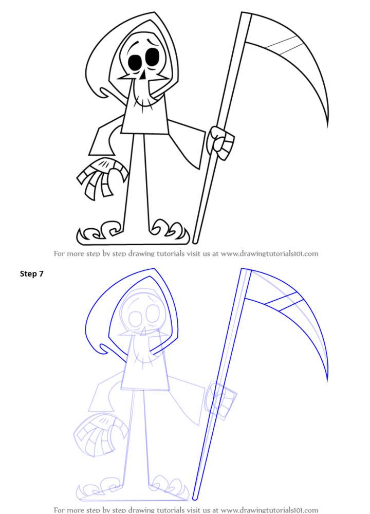 Draw the Grim Reaper from Grim and Evil