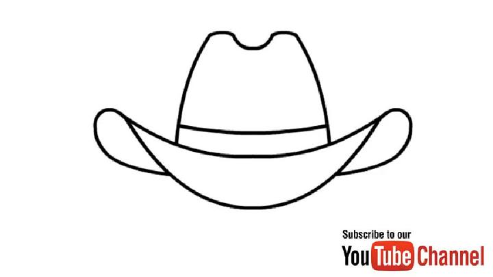 Drawing of Cowboy Hat for Kids