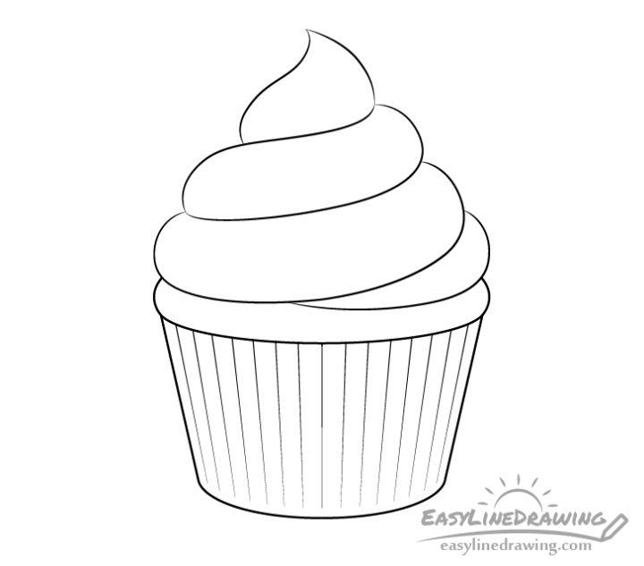 Drawing of a Cupcake