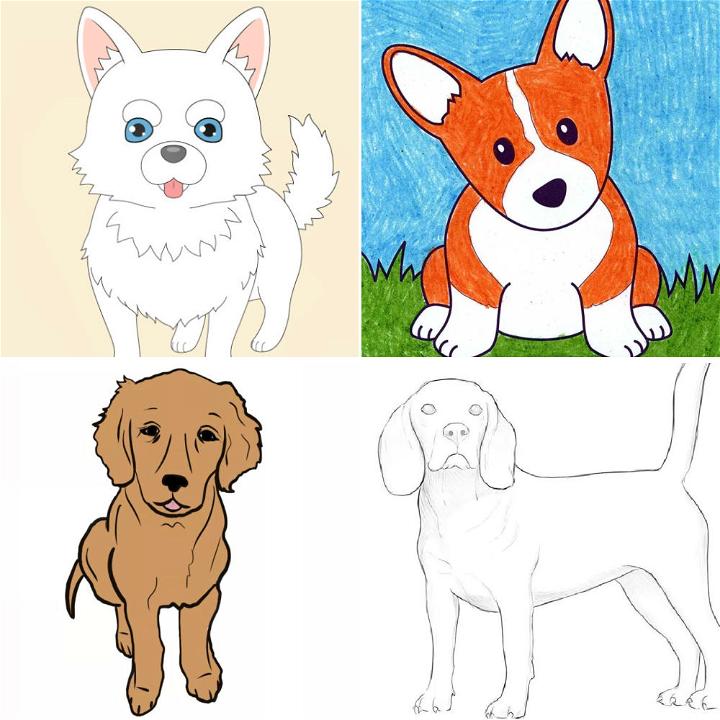 25 Easy Dog Drawing Ideas - How to Draw a Dog