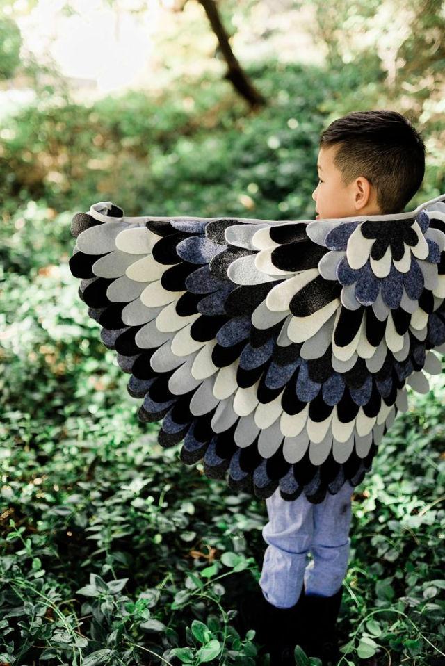 Easy Felt Feather Wing Costume For Kids