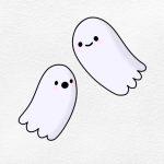 20 Cute Ghost Drawing Ideas - How To Draw A Ghost - Blitsy