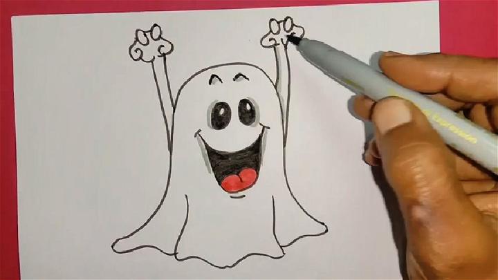 How to Draw a Ghost Super Easy | Halloween Drawings - YouTube