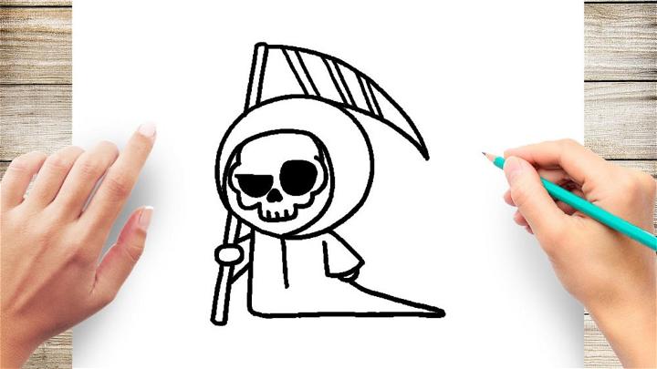 Easy Grim Reaper Drawing