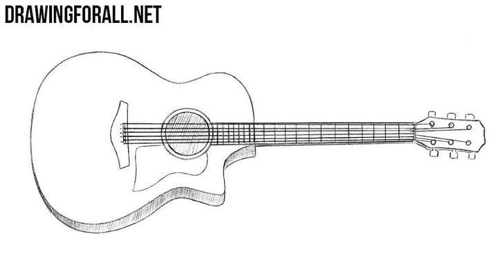 Easy Guitar Drawing