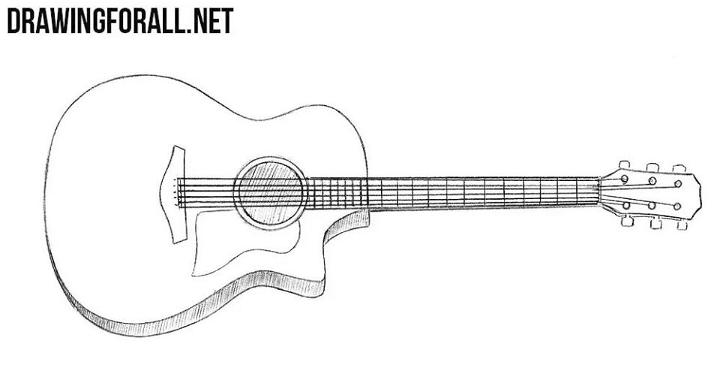 Easy Guitar Drawing