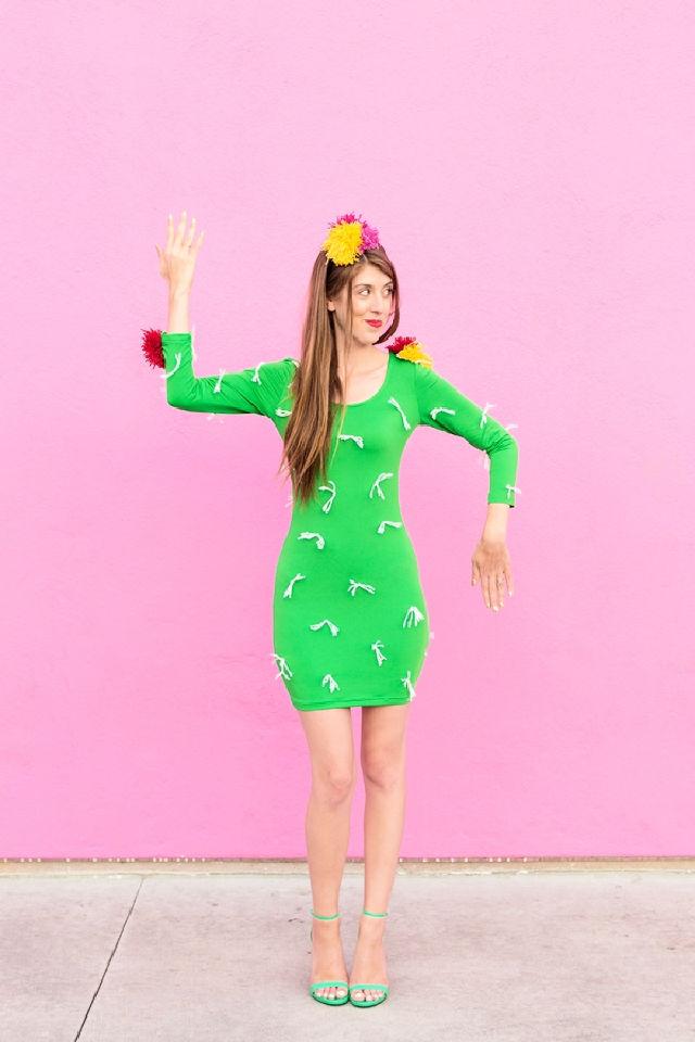 Easy Last Minute Halloween Cactus Costume