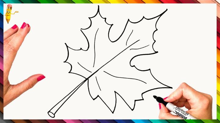 Easy Leaf Drawing Step by Step