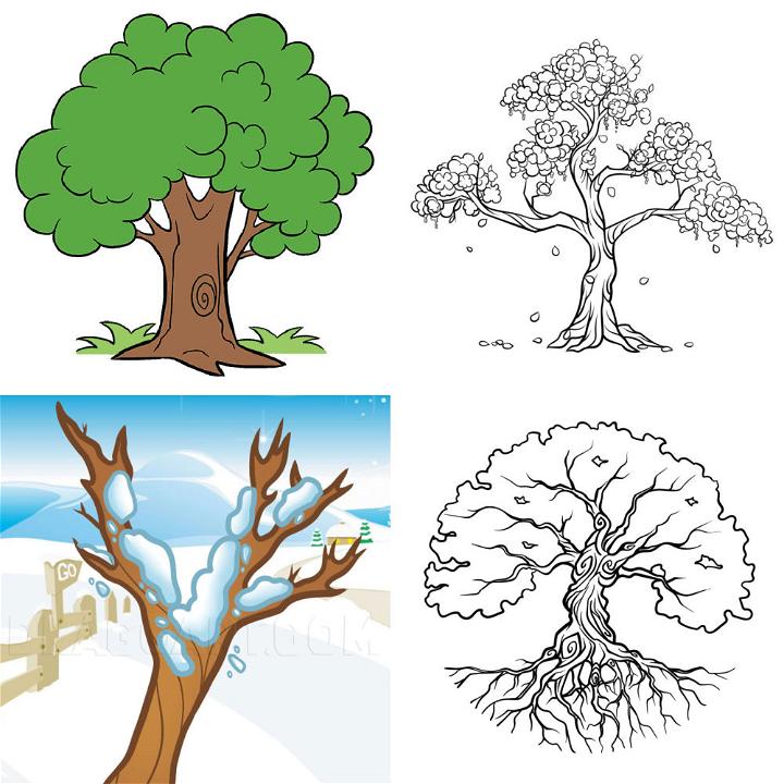 How to Draw a Simple Tree  Easy Drawing Tutorial For Kids