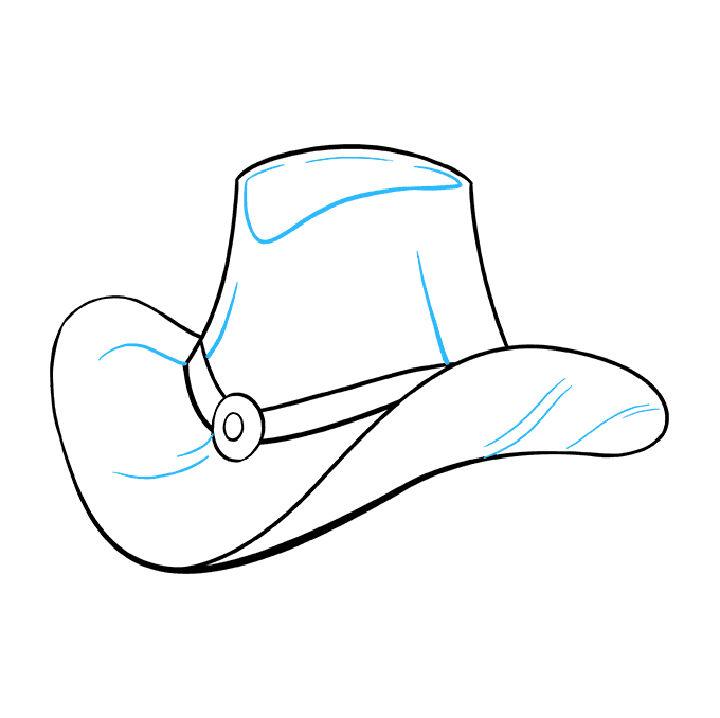 Easy Way to Draw Cowboy Hat