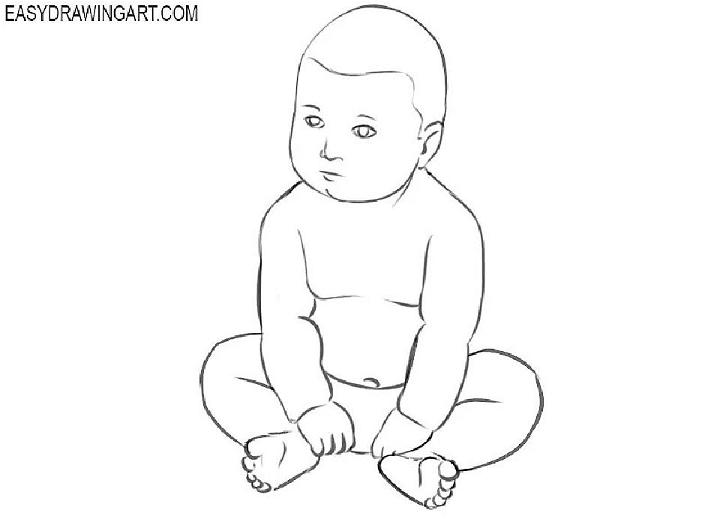 Easy Way to Draw a Baby
