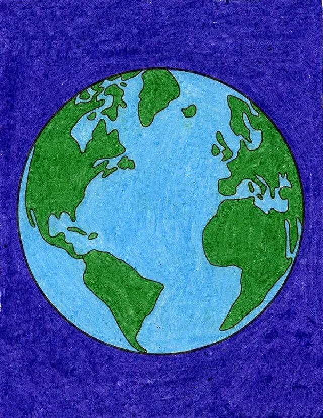 Easy Way to Draw a Earth