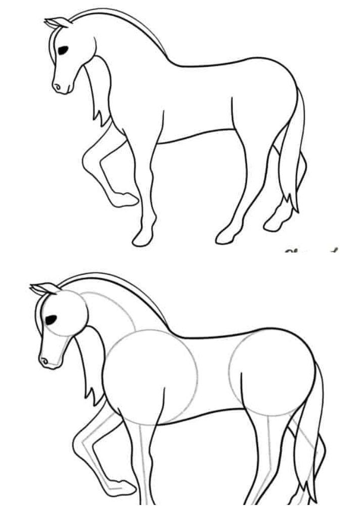 25 Easy Horse Drawing Ideas - How To Draw A Horse - Blitsy