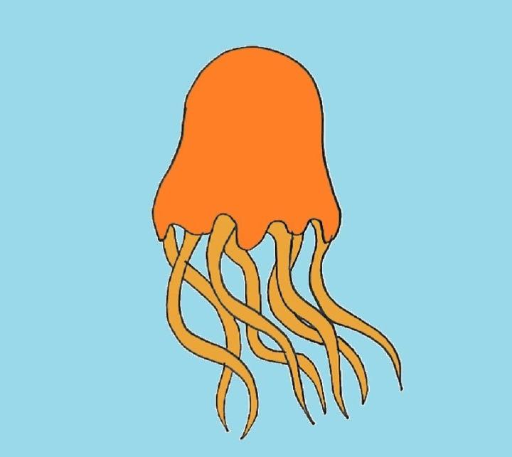 Easy Way to Draw a Jellyfish