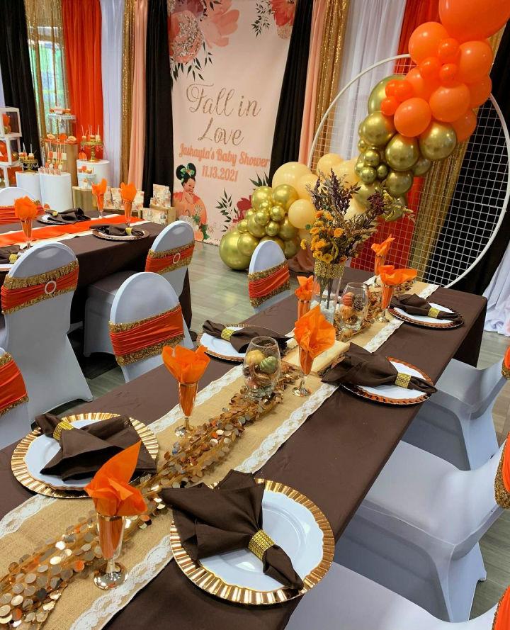 Fall Baby Shower Table Decor