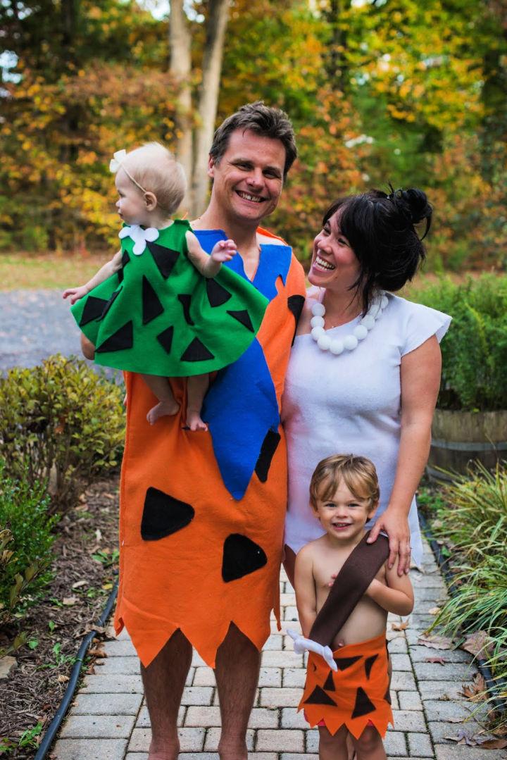 Family Flintstones Halloween Costume