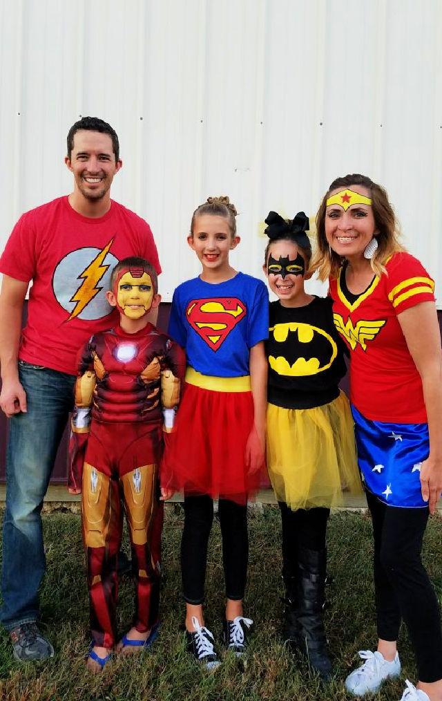 Family of 5 Superhero Costume