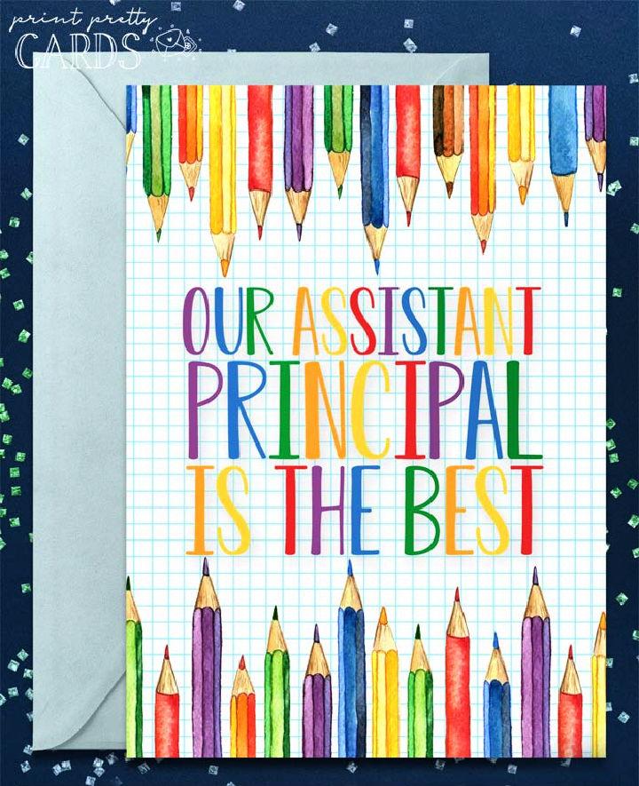 Free Printable Principal Appreciation Card