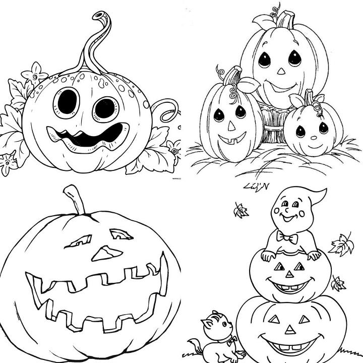 happy pumpkin coloring pages
