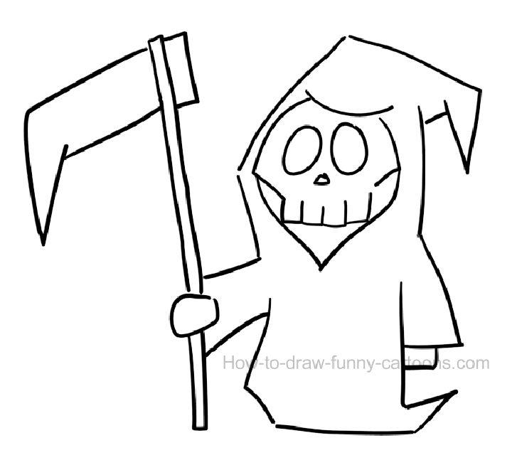Grim Reaper Cartoon Drawing