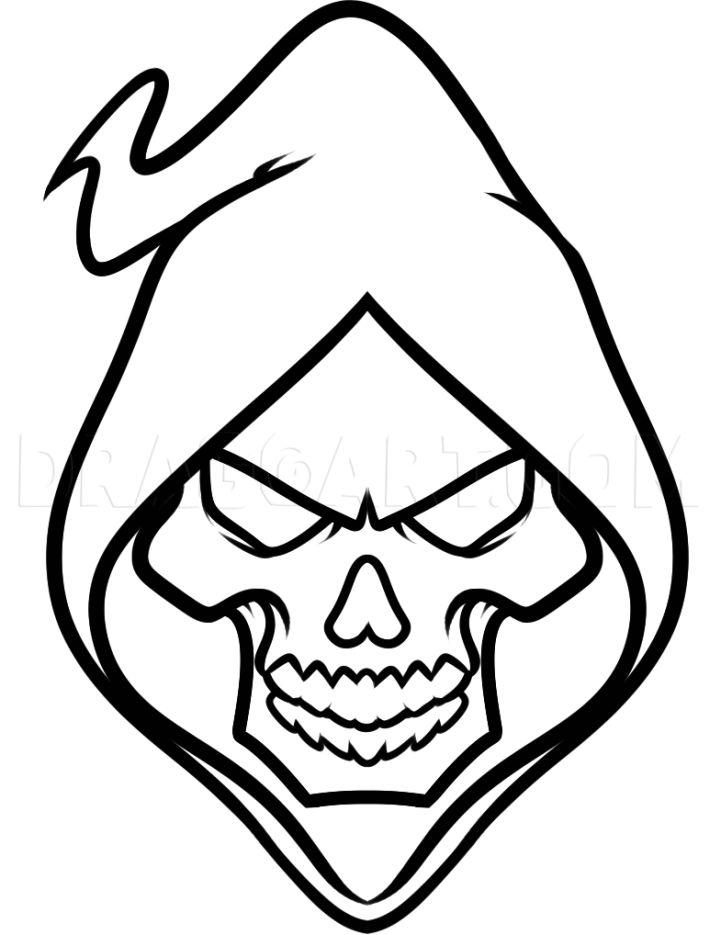 Grim Reaper Face Drawing