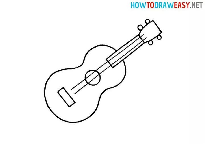 Guitar Drawing for Kids