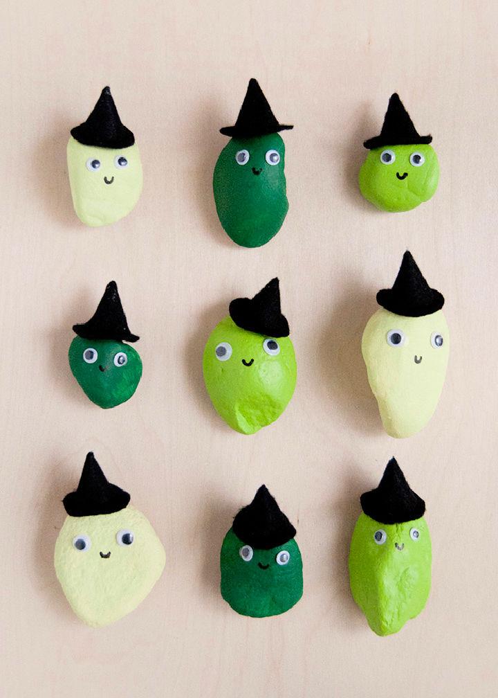 Halloween Witchy Painted Rocks