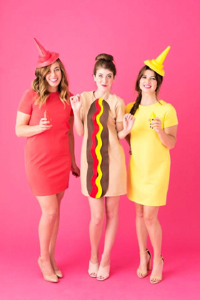 Hot Dog Girl Group Halloween Costumes