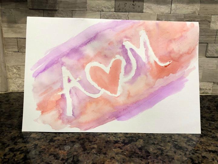 Hot Glue and Watercolor Anniversary Card