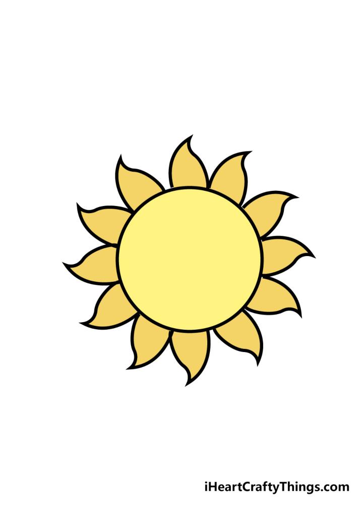 How To Draw The Sun Step By Step