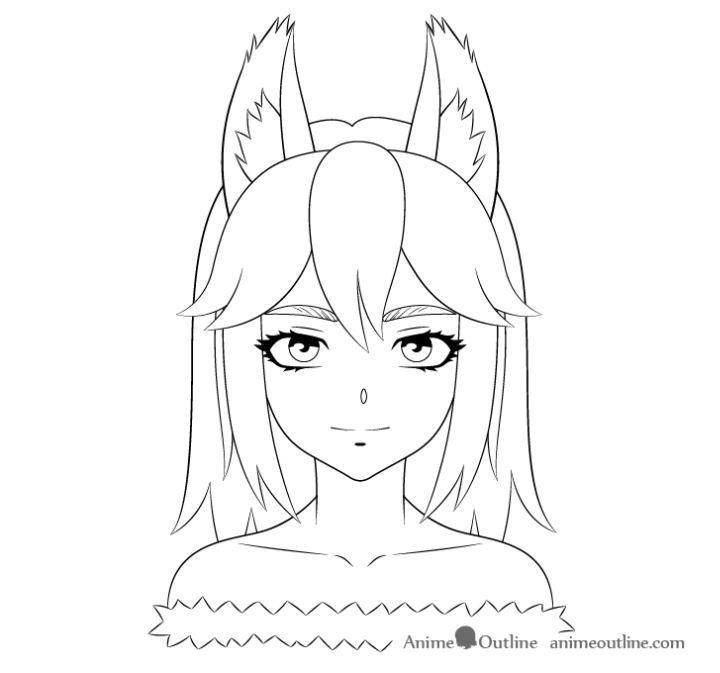 How to Draw an Anime Wolf  Easy Step by Step Tutorial