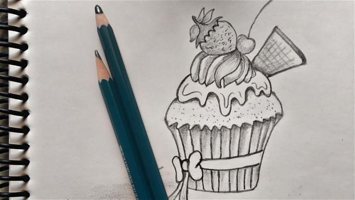 How to Draw Cupcake Sketch