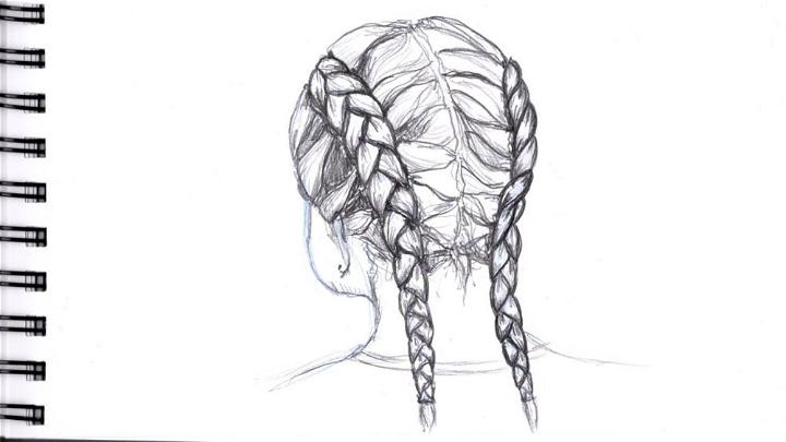 How to Draw Dutch Braids