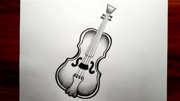 How to Draw Guitar Pencil Sketch