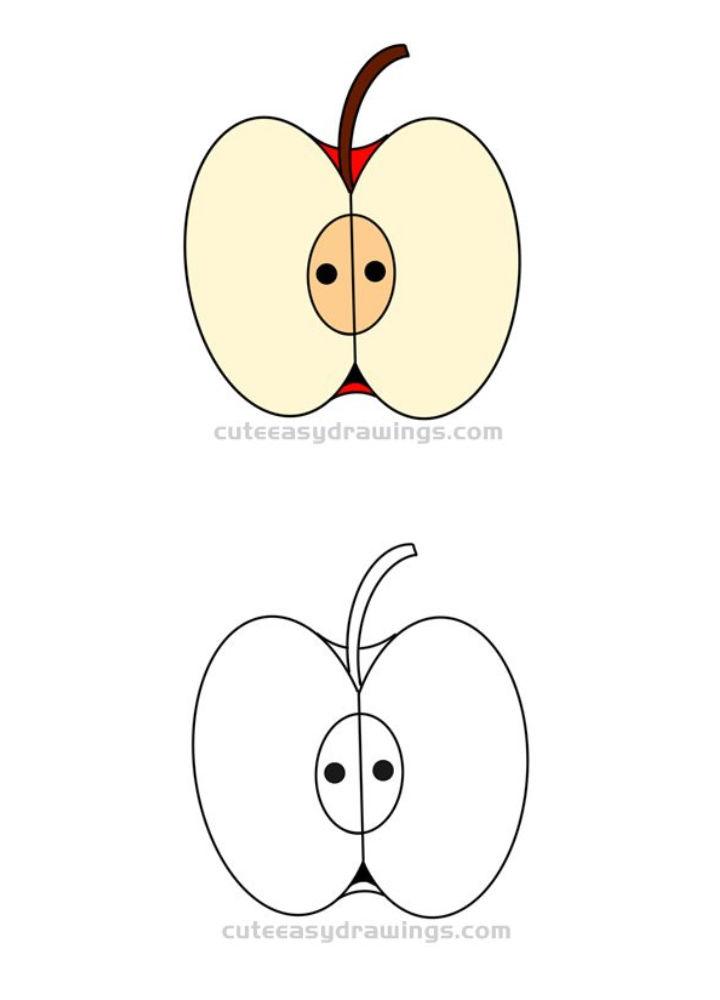 How to Draw Half an Apple