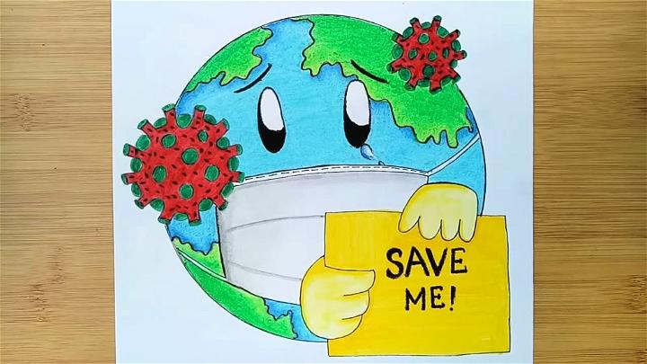 How to Draw Save Earth From Coronavirus