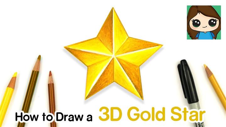 3d star sketch