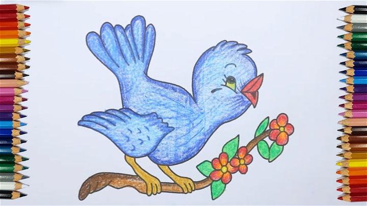 Bluebird Drawing - HelloArtsy