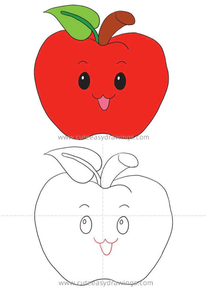 How to Draw a Cartoon Apple