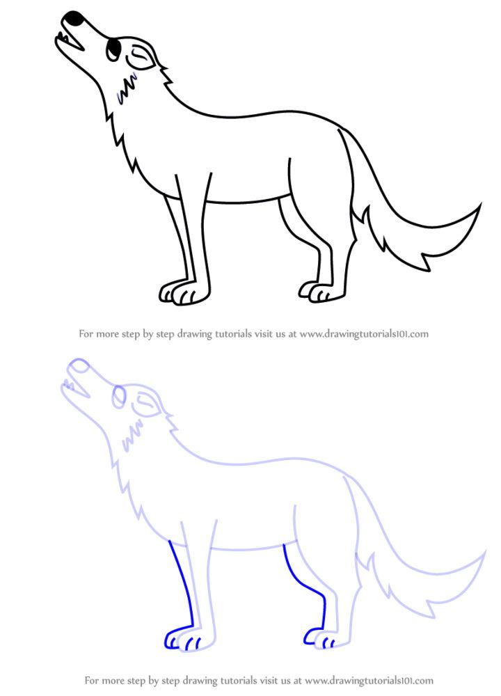 How to Draw a Cartoon Wolf