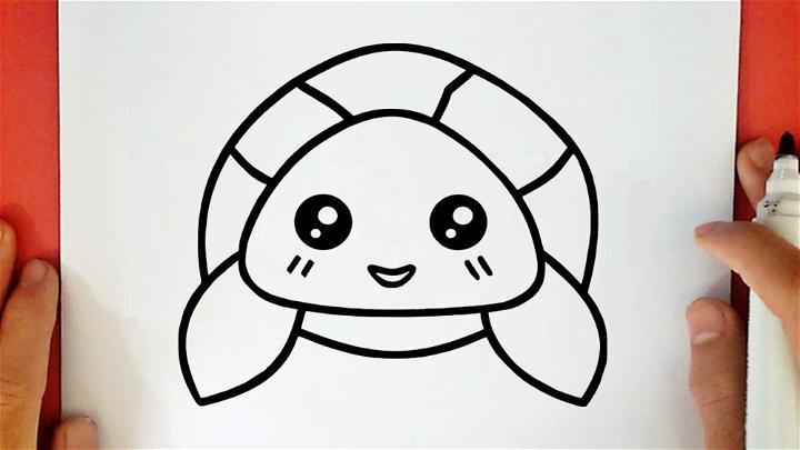 How to Draw a Cute Small Turtle