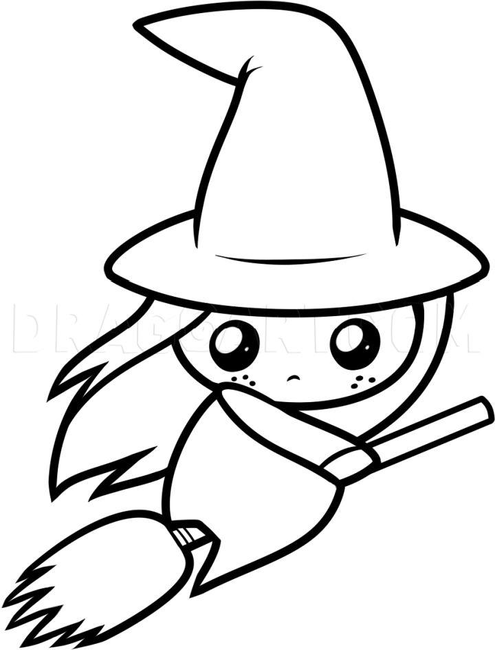 20 Easy Witch Drawing Ideas - How To Draw A Witch - Blitsy