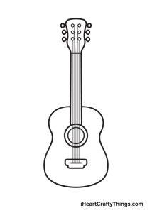 20 Easy Guitar Drawing Ideas - How To Draw A Guitar - Blitsy