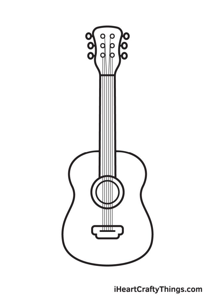 20 Easy Guitar Drawing Ideas How To Draw A Guitar Blitsy